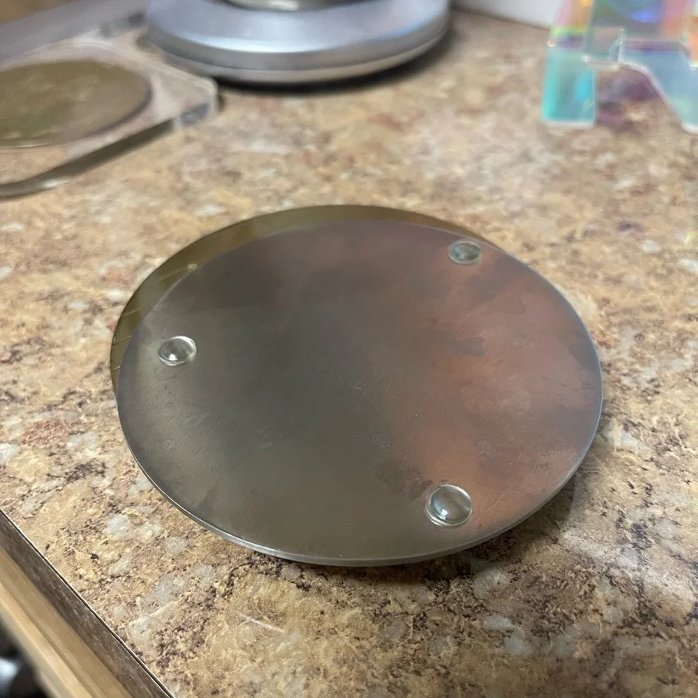 West Elm Linear Brass Coasters Set